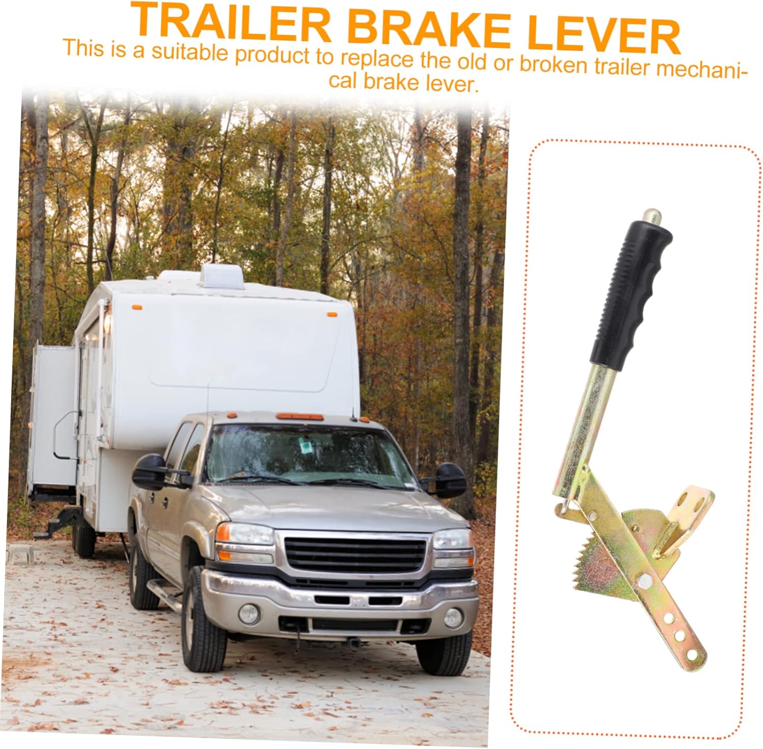 1Pc Trailer Brake Slip Handle Bar Lever Bracket for Durable Mechanical Brake Lever Replacement Easy to Install Quality Materials Suitable for Trailers