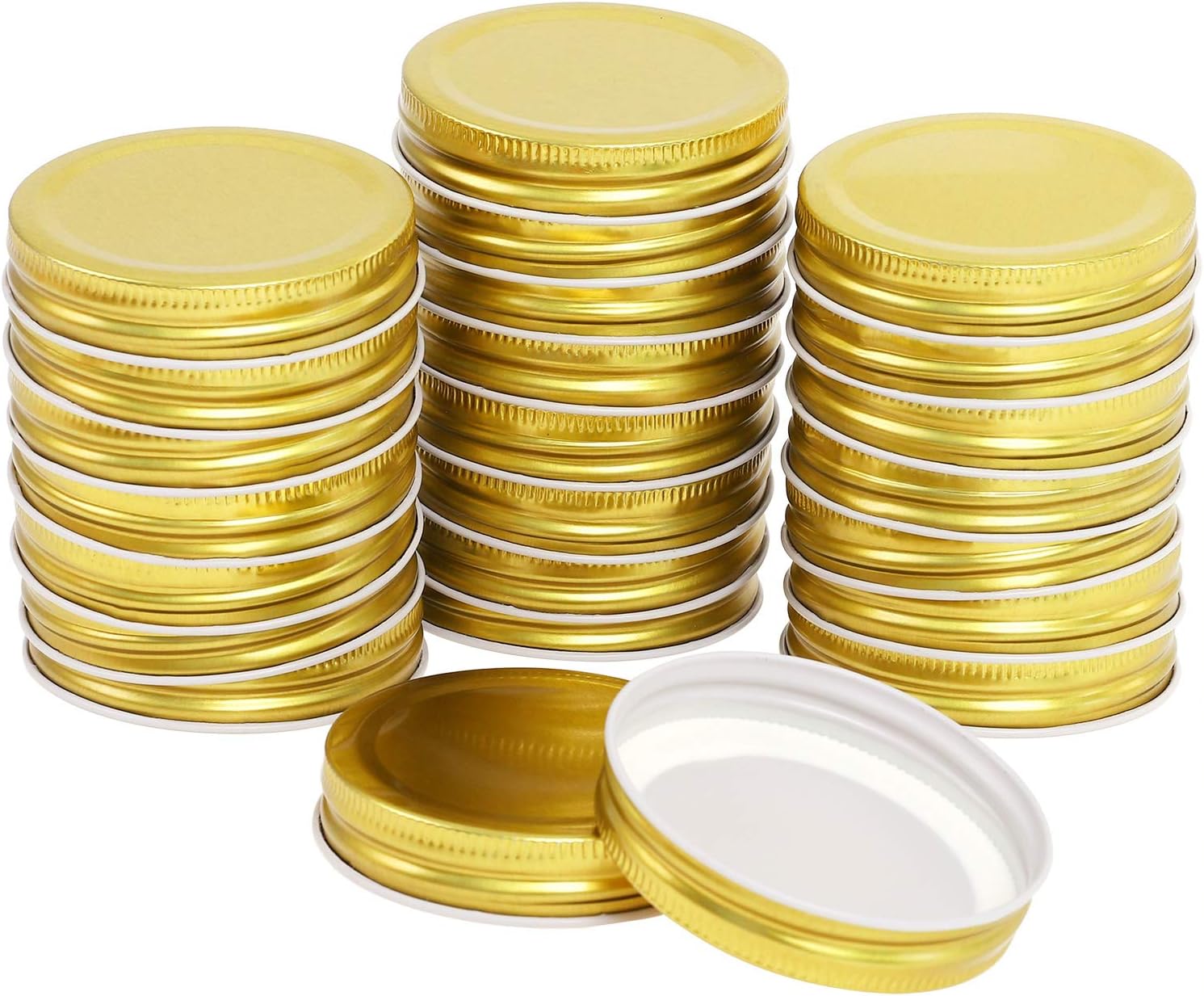 URATOT 24 Pack Regular Mason Jar Lids Reuseable Mouth Mason Storage Canning Lids for Pickling Jars