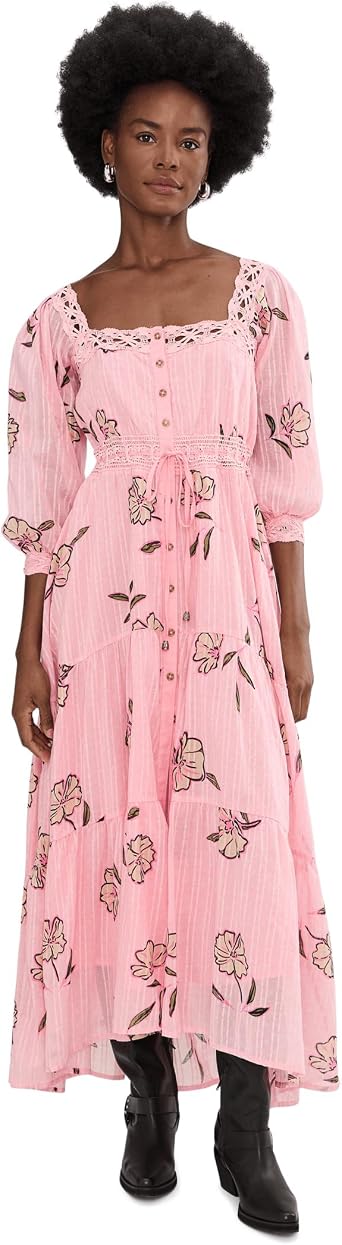 Free People Morning Meadows Long-Sleeve Maxi Dress