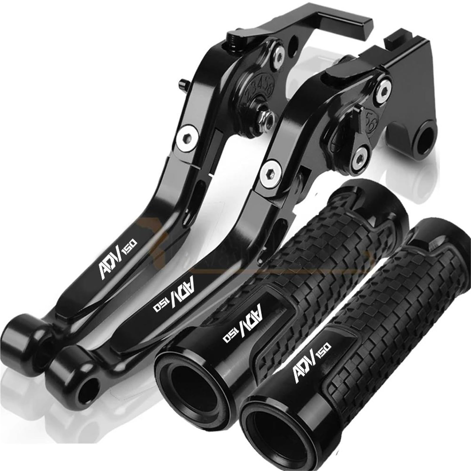 Tgvselpj Black2 Motorcycle Part Motorcycle Extendable Adjustable Clutch Brake Levers Controller Lever Handle For H-Onda Adv150 2019 2020(Black2)