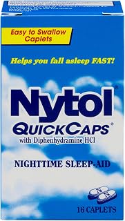 Quick Caps Nighttime Sleep Aid, Helps You Fall Asleep Fast, 16 Caplets (Pack of 6)
