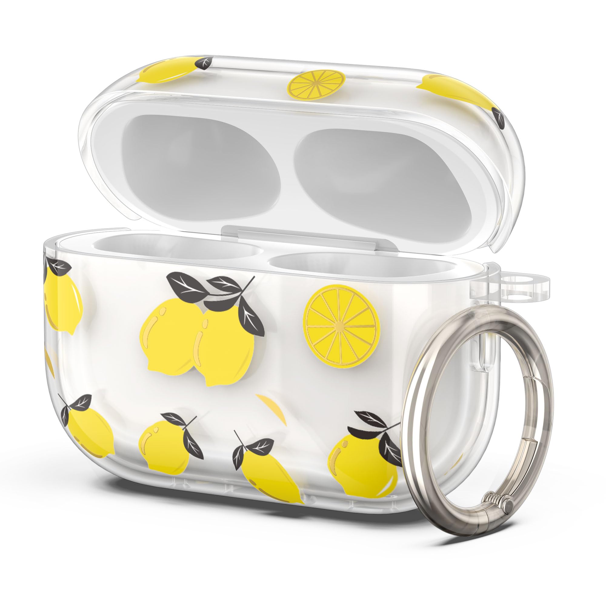 kwmobile Etui kompatybilne z Apple Airpods Pro 3 Case - Miękka ochronna obudowa TPU - Żółto-przezroczysta cytryna