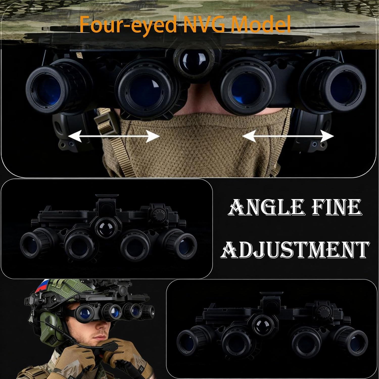 Tactical Fast Airsoft Helmet Set - with NVG Model, Noise-canceling Headset, Mask,Goggles for Paintball Games, Shooting, and Role-Playing
