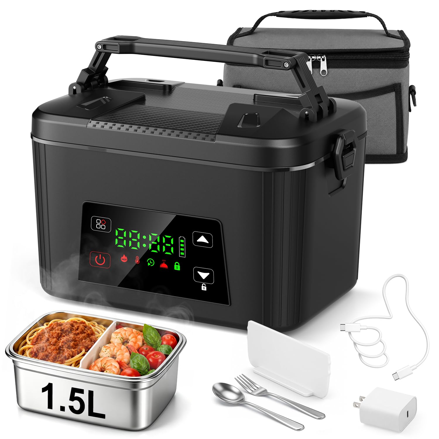 1.5L Scaldavivande Elettrico Portatile 100W