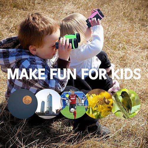 Miniatura 6 de Vanstarry binoculares para niños, lente óptica de 5x30mm, compactos de alta resolución, para niños, para campamentos, senderismo, observación de