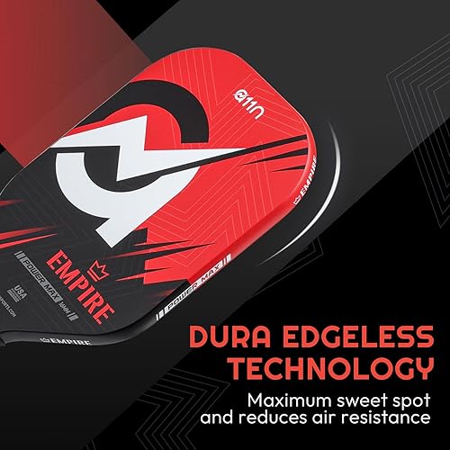 Miniatura 2 de A11N SPORTS Empire Thermoformed Edgeless Pickleball Paddle  Carbon Fiber Face with SuperGrit Texture for Ultimate Spin  Longer Handle for