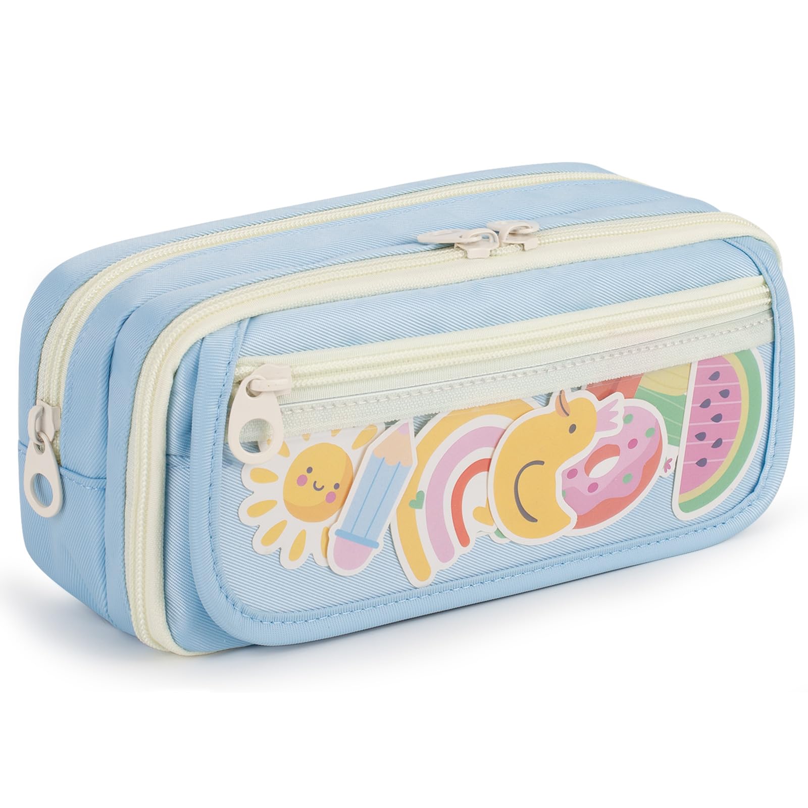 Large Capacity Pencil Case with Compartments, School Pencil Bags with Zipper, Big Storage Pen Bag for Teen Girl Boy Men Women, Adult Stationery Pen Bag for School College and Office