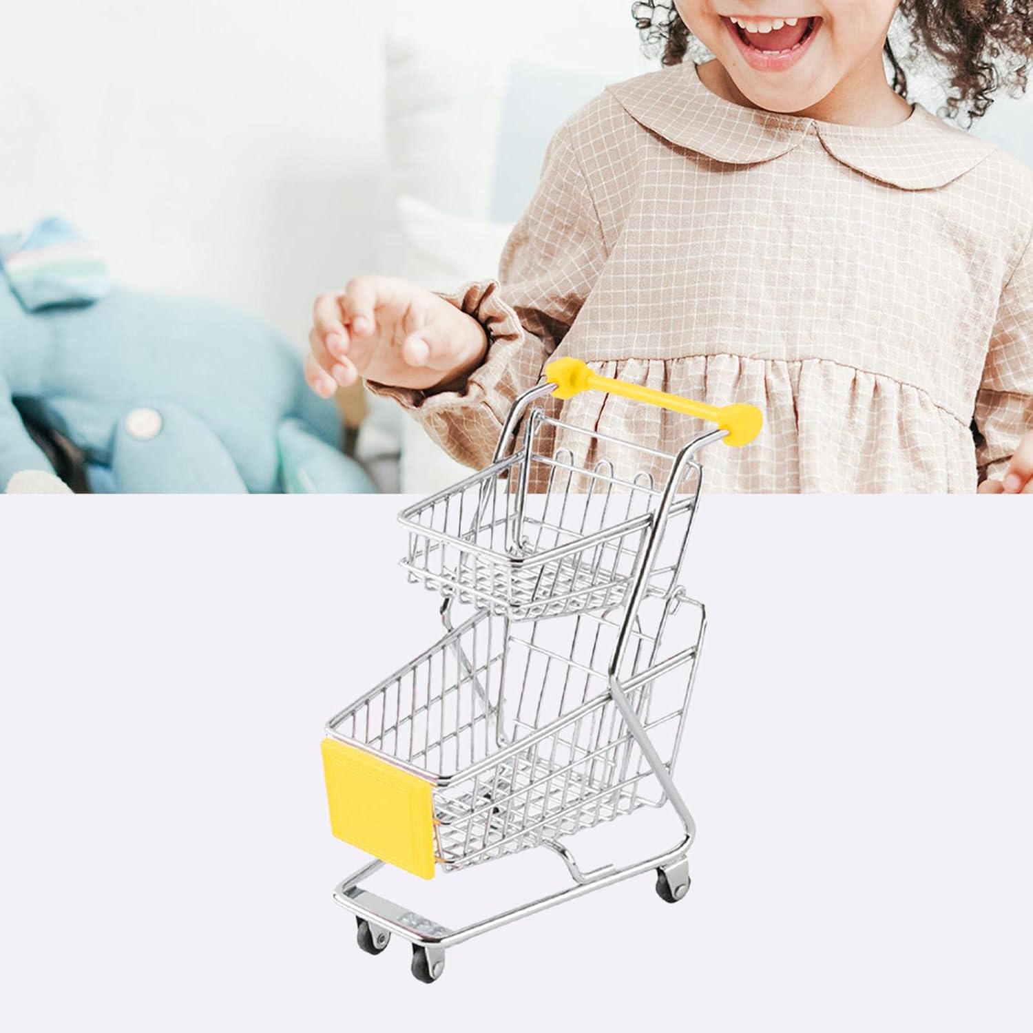 harayaa 2 Mini Supermarket Hand Cart Storage Toys for Children's Gifts
