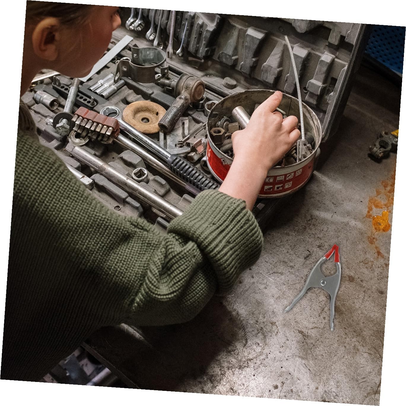 10pcs Heavy Duty A-shaped Iron Spring Clamps 6-inch Thickened Woodworking Clamps for Carpentry and Stone Fixing Tasks