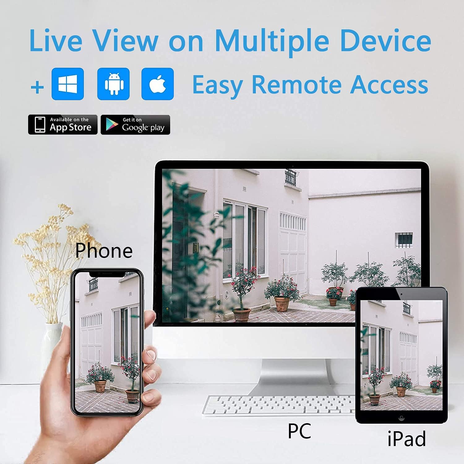 Buу 1 gеt 1 XVIM 2MP Wireless Security Camera System, 4CH Wireless NVR Systems, 4PCS 1080P Home Security Cameras, Indoor/Outdoor Wireless Security Camera with Night Vision, Waterproof, Remote Access (NO HDD)