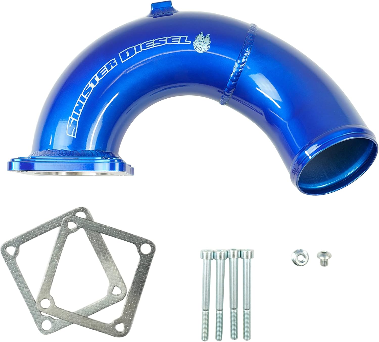 Intake Elbow Sinister Diesel Blue for Dodge Cummins 1998.5-2002 5.9L