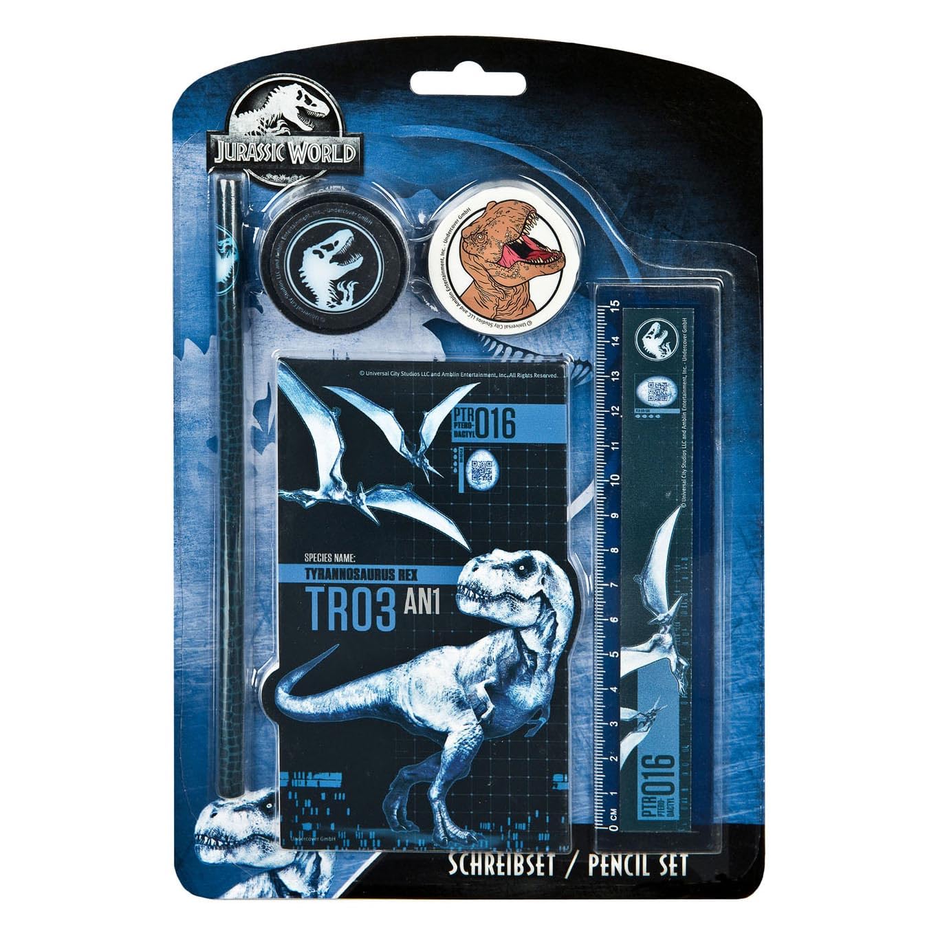 Undercover - Jurassic World Writing Set 5-Piece - Plastic - Multicolor