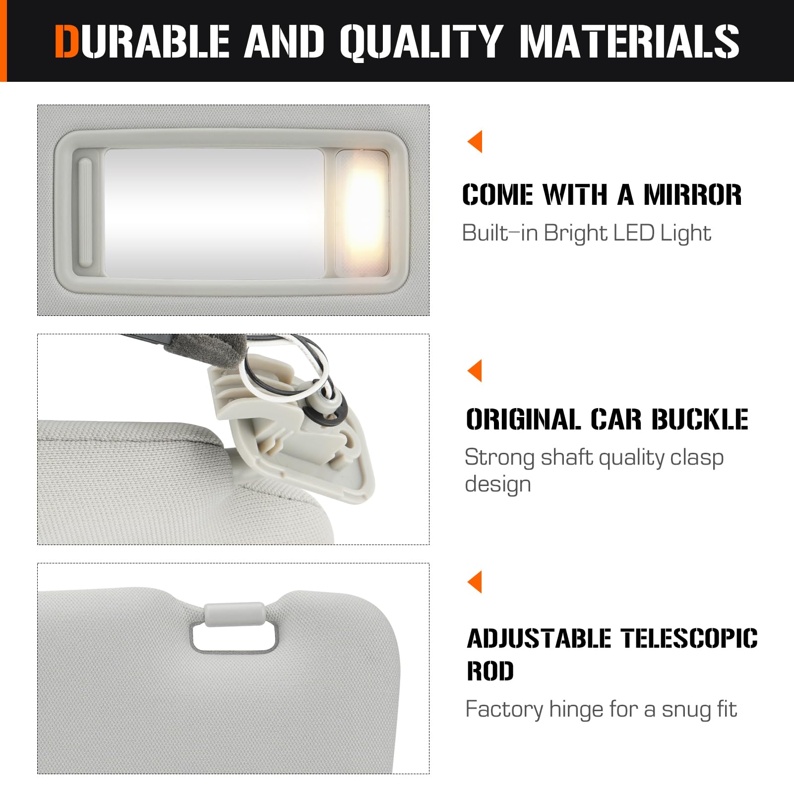 Amazon.com: Sun Visor with Light for Mazda CX-9 2010-2015, Right