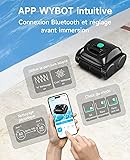 WYBOT C1 Robot Piscine Fond et Parois 150 Min Aspirateur Piscine avec Planification Intelligente des itinéraires, Nettoyage entièrement Automatique du Sol, 150m² Nettoyage Rapide(Vert Noir) - 7
