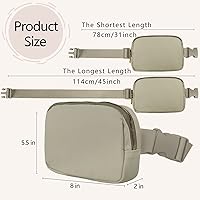 Vista 177 de Riñonera cruzada para mujeres y hombres, bolsa para cinturón para senderismo con correa ajustable, riñonera para correr, entrenamiento, deportes