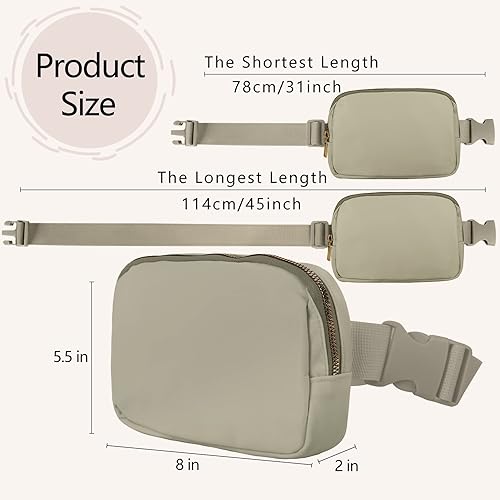 Miniatura 5 de VOROLO Riñonera para correr para mujeres y hombres, bolsa cruzada con correa ajustable para deportes