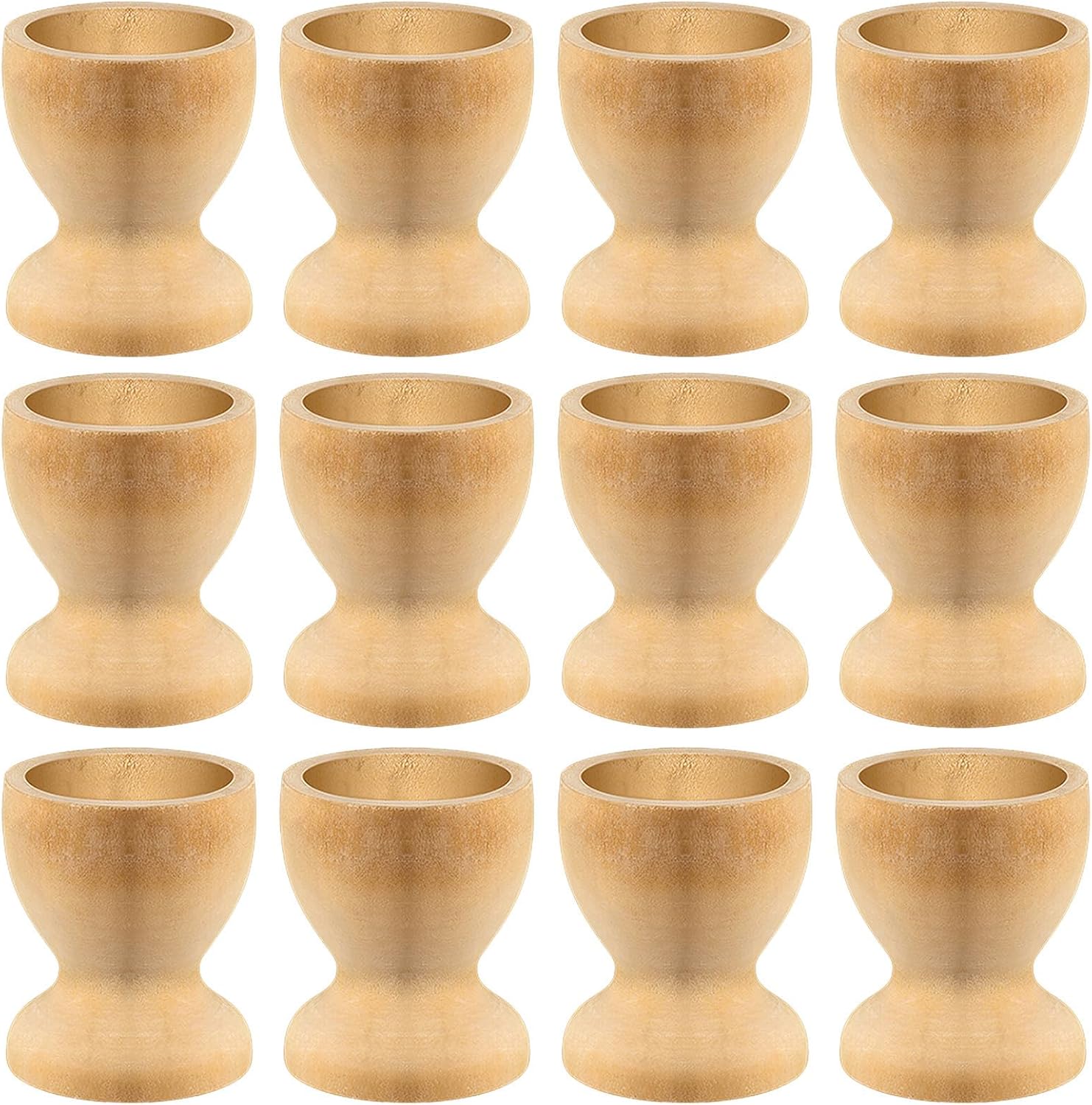 Wooden Egg Cup Holder 25pcs for DIY Easter Display and Storage