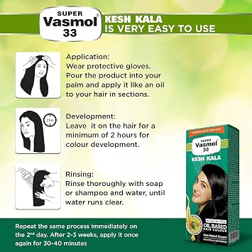 Vasmol Super 33 Kesh Kala - 3.38 fl oz (100 mL)