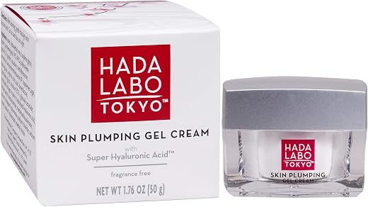 Hada Labo Tokyo Skin Plumping Gel Cream, 50 g with Super Hyaluronic Acid &amp; Collagen | 24 Hour Moisture &amp; visible Line Plum...
