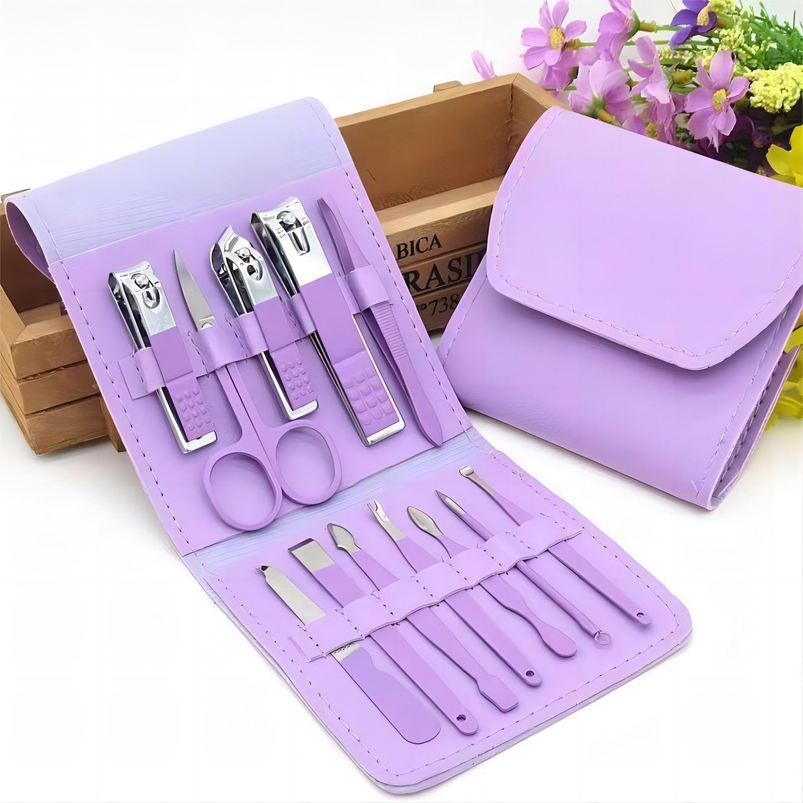 12 PCS Nail Clippers Set Beauty Tool Portable Set 4 in 1 Nail Clipper Set Suitable for Travel