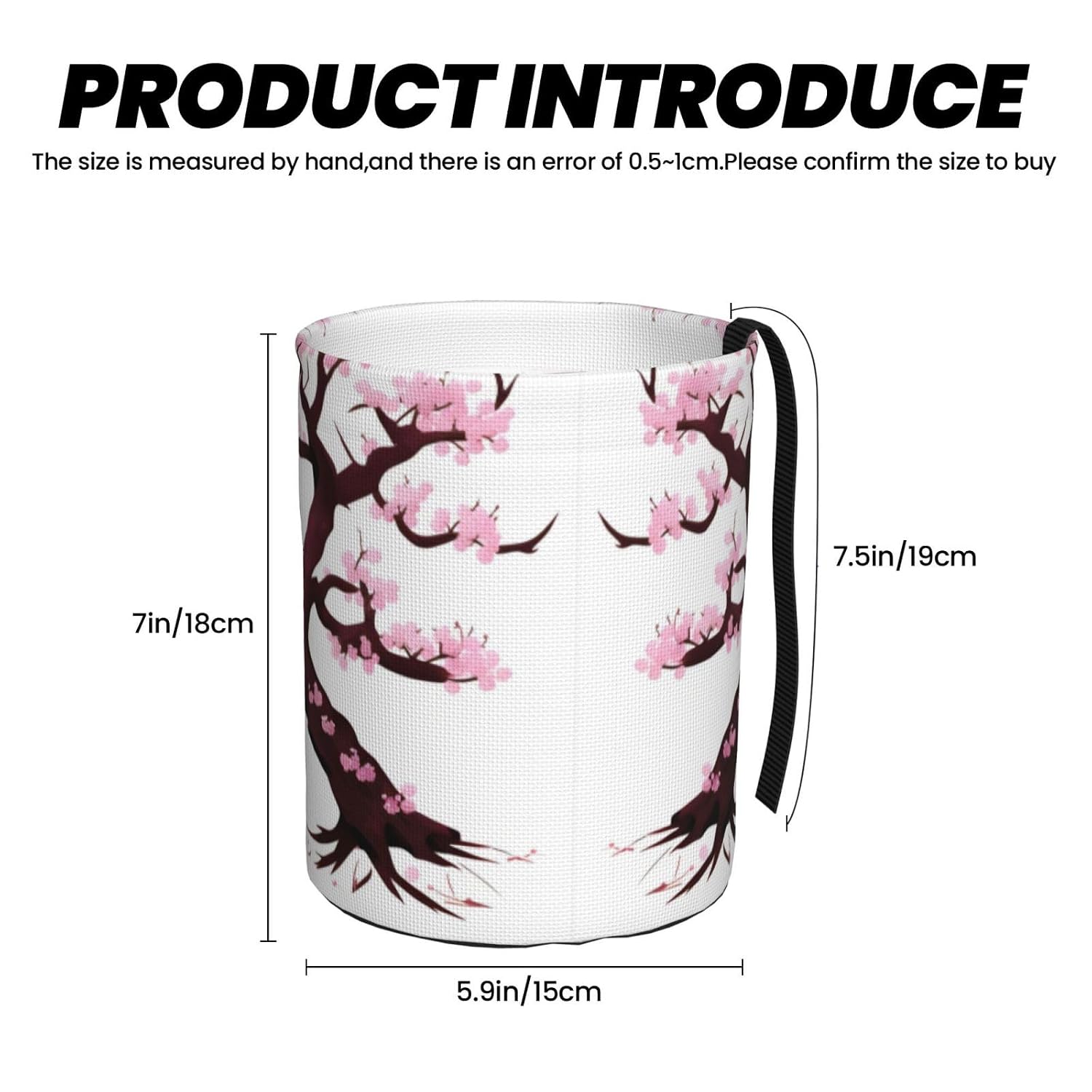 Cherry Blossoms Tree Hanging car Trash can, Foldable car Trash can, car Storage Box Accessories, Suitable for Travel SUV Truck Sedan image 3