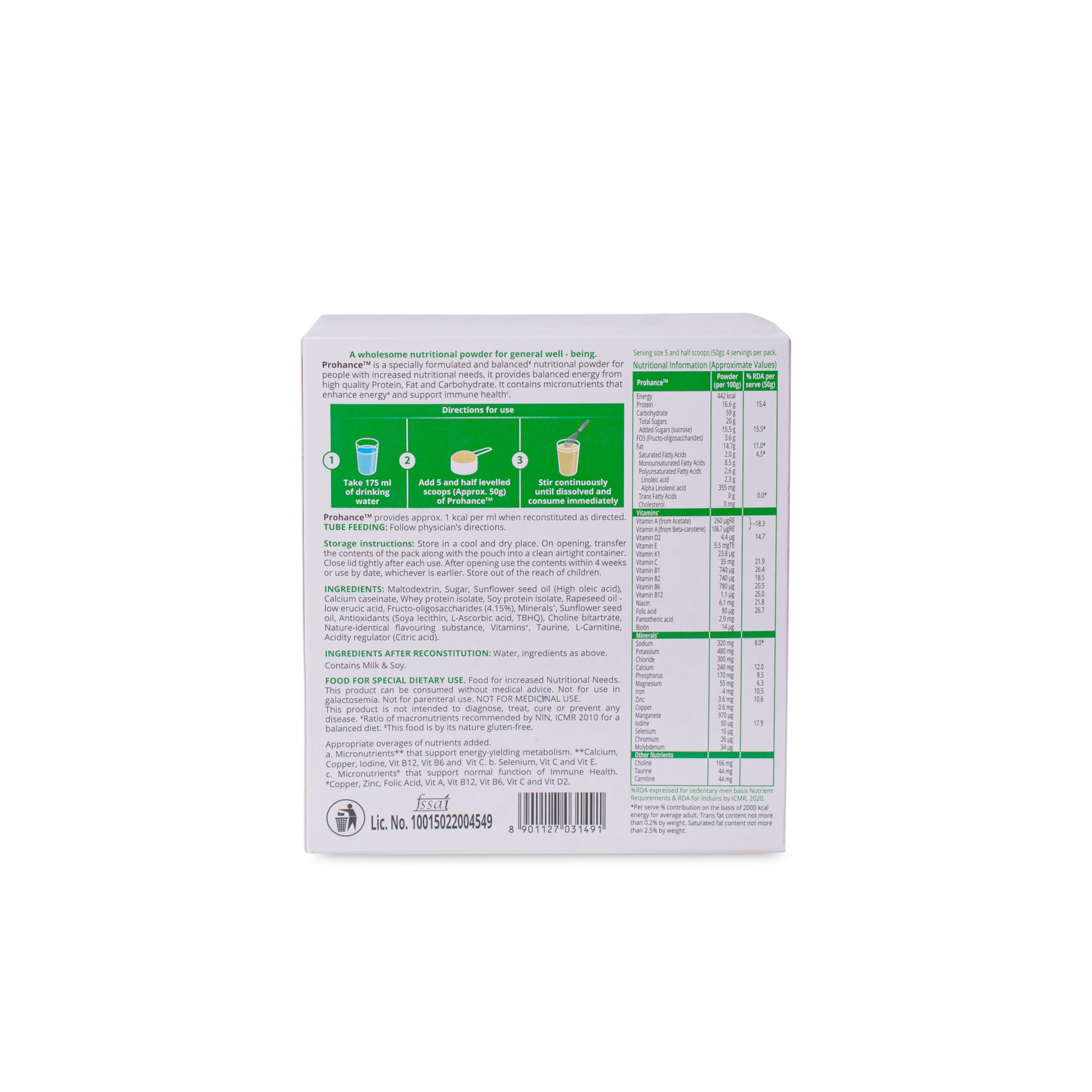 Prohance Vanilla - Pack of 200g Powder 3