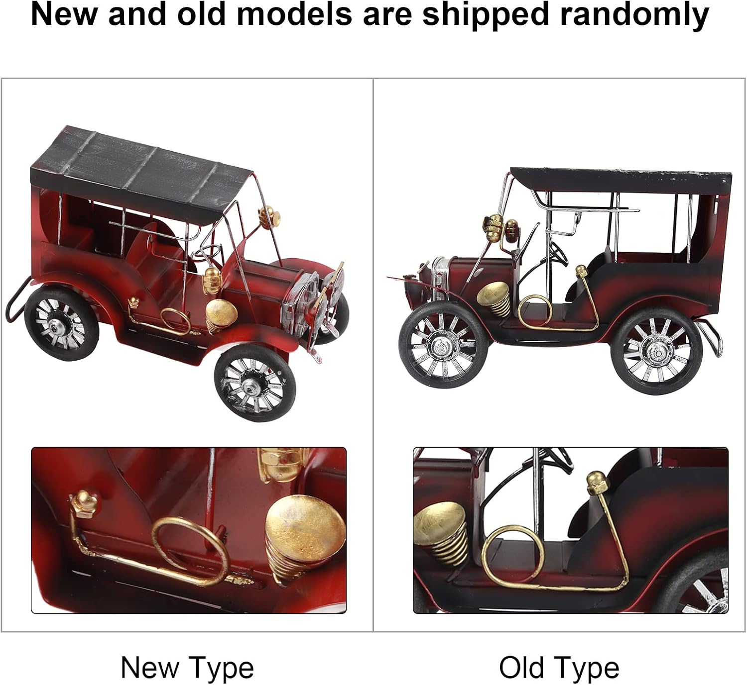 FTVOGUE Metal Vintage Iron Classic Car Model Handicraft Ornaments Office Home Desktop Decor Arts Craft