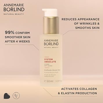 ANNEMARIE BORLIND - SYSTEM ABSOLUTE Firming Beauty Fluid - Toning Bogbean and Lady's Mantle Serum - Strengthens, Smooths and Plumps Skin - 1.69 Fl. Oz.
