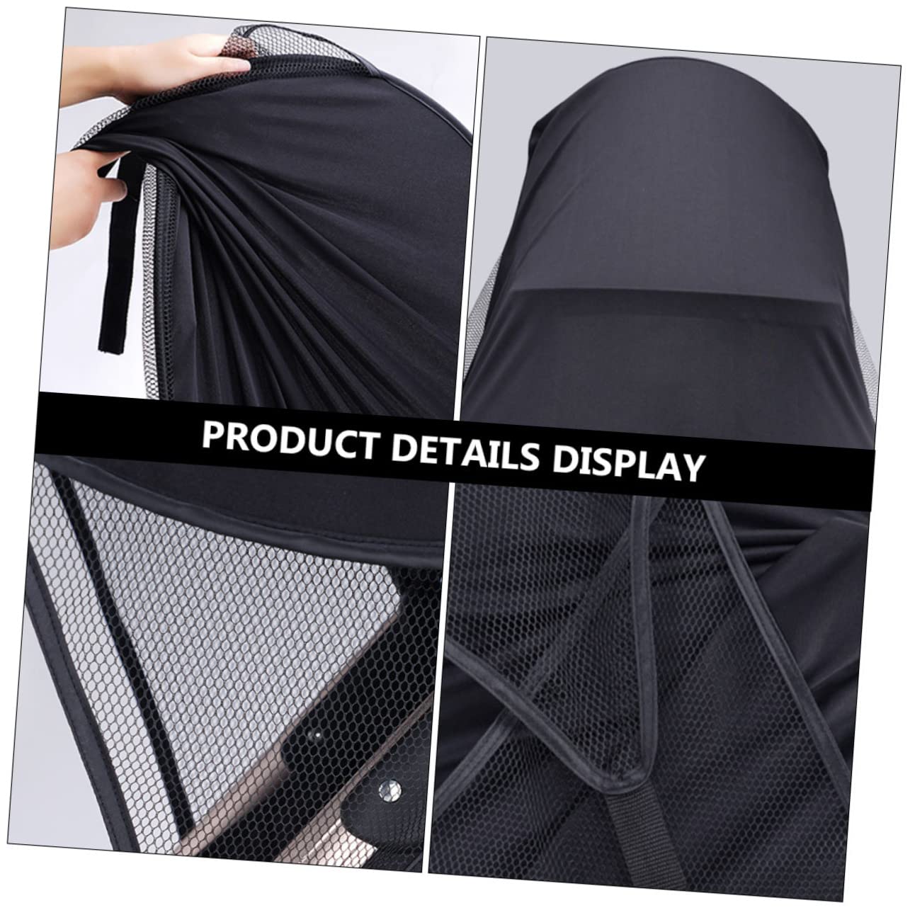 Copertura Completa Parasole per Passeggino Nero Protezione UV