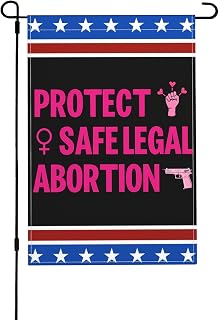 12"x18" Protect Safe Legal Abortion Flag Pro Choice Women's Rights Protest Garden Flags Double Sided Burlap Yard Signs Decoration
