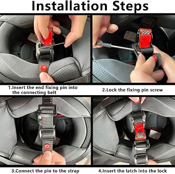 Helmet Quick Release Buckle Replacement Kit,Helmet Chin Strap Clip Compatible with Full Face, 3/4, Half Helmet. Motorcycle Helmet Chin Strap Adapter Helmets Accessories