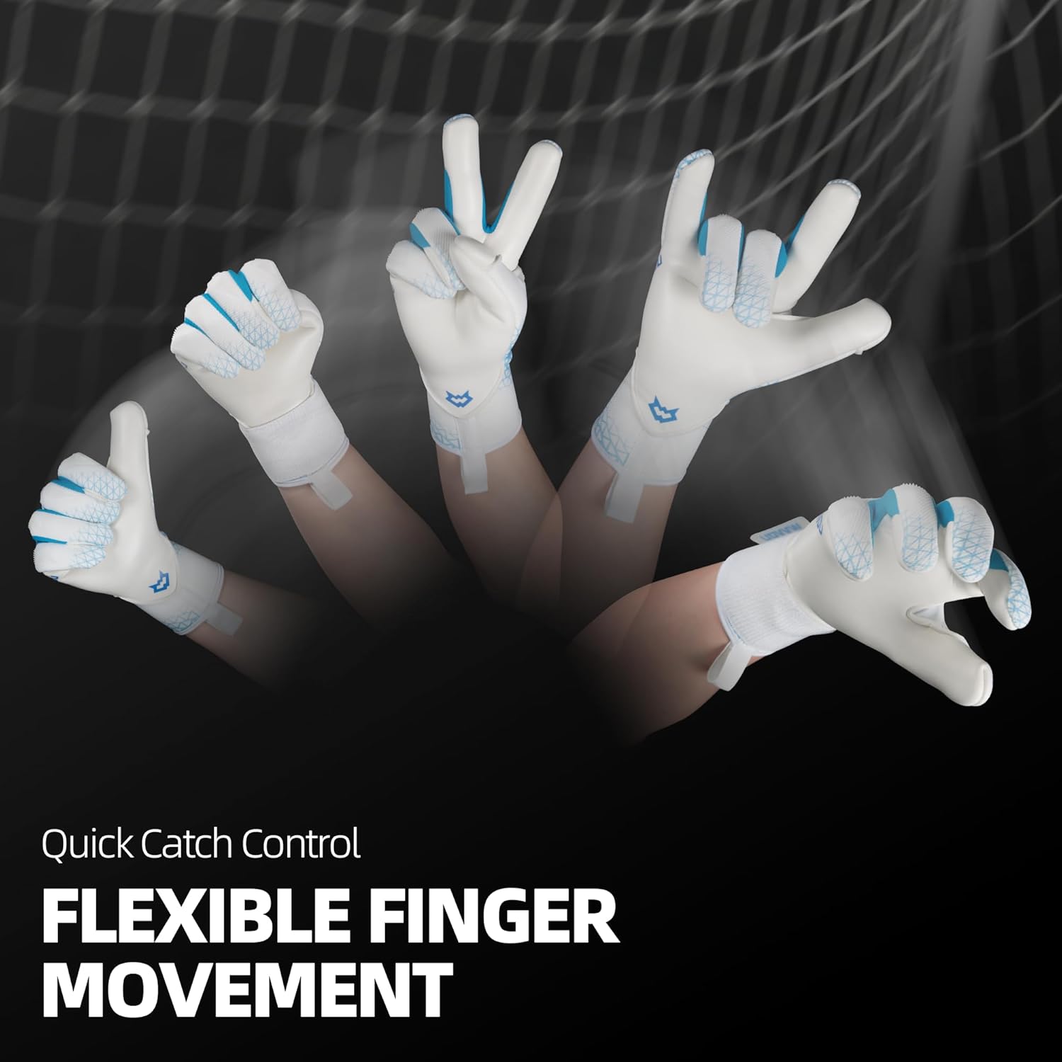 WVVOU Professional Goalkeeper Gloves for Adults and Youth Soccer Goalie Gloves Breathable Soccer Gloves High Performance Guantes De Portero with 4+3mm Sticky Super Grip Latex Palm - Image 5