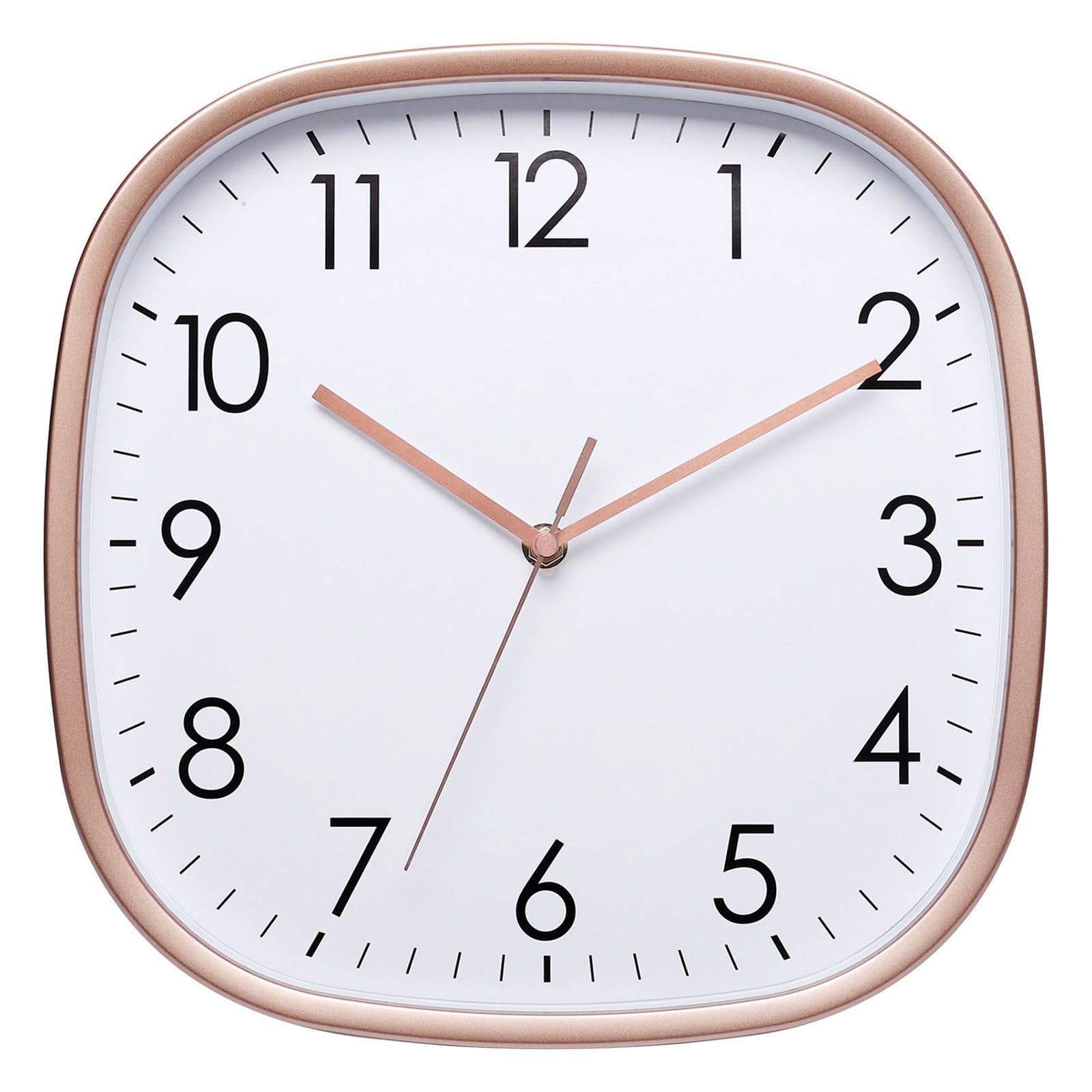carotoe 12inch Quiet Movement Analog Wall Clock for Living Room Modern Square Design Large Number Battery Operated Home Decors Minimalists Clock