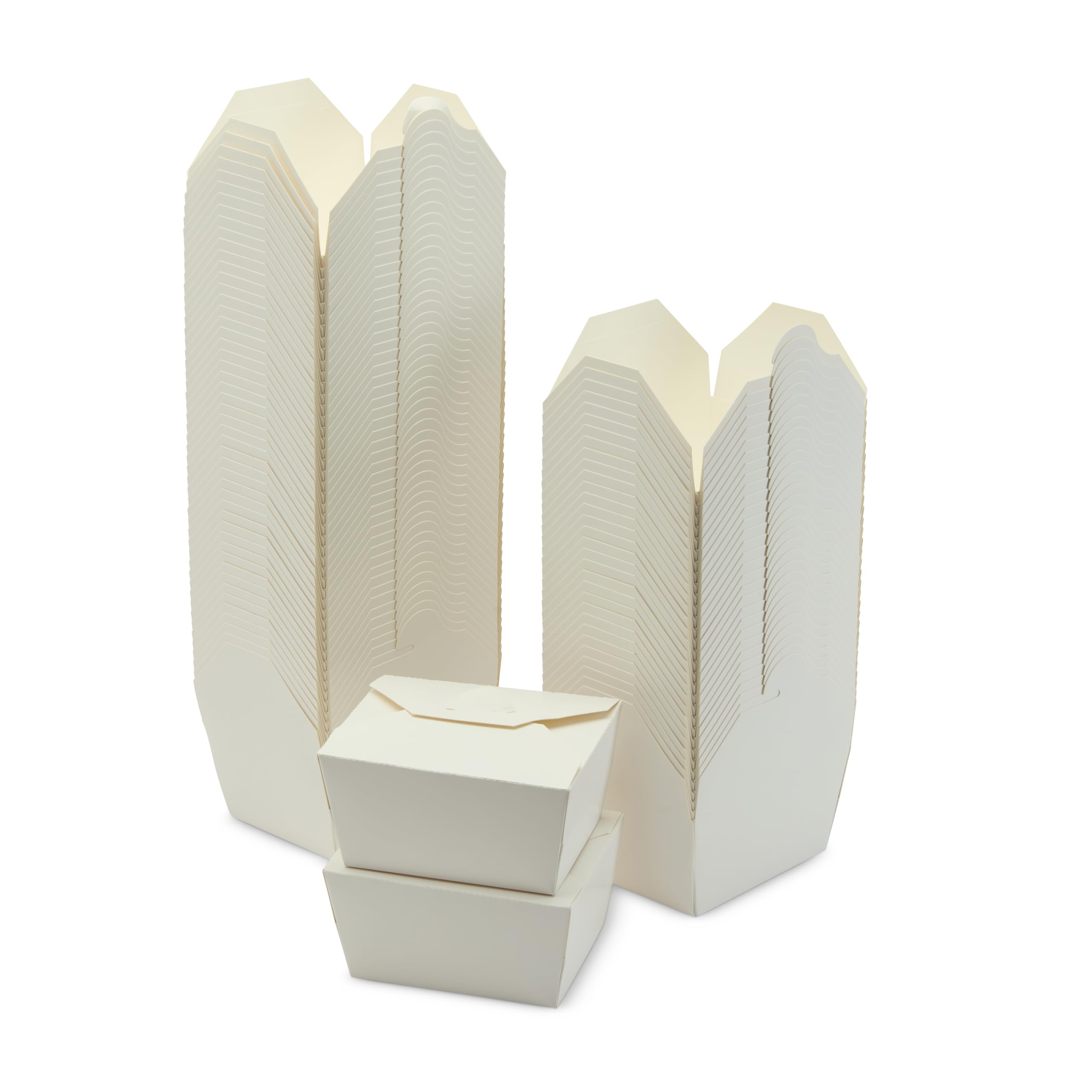 London Coffee Cups Brown No.1 Food Boxes, Deli Containers, Disposable Takeaway Boxes, Cardboard Food Containers For Stir-Fries, Salads, Meals, Bbq, Restaurants And Cafes (White, Case Of 100)
