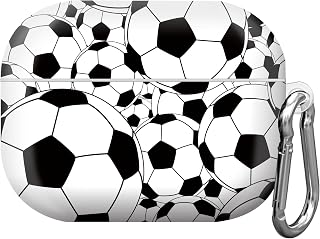 for Airpod Pro 2nd&1st Case Cover with Keychain Cute Hard & Shockproof Skin Compatible with Airpod pro 2nd&1st Generation for Men Women & Girls（Football）