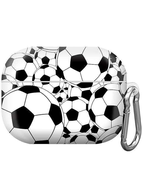 Bansutay for Airpod Pro 2nd&1st Case Cover with Keychain Cute Hard & Shockproof Skin Compatible with Airpod pro 2nd&1st Generation for Men Women & Girls（Football） by Bansutay - Used condition - US$4.88
