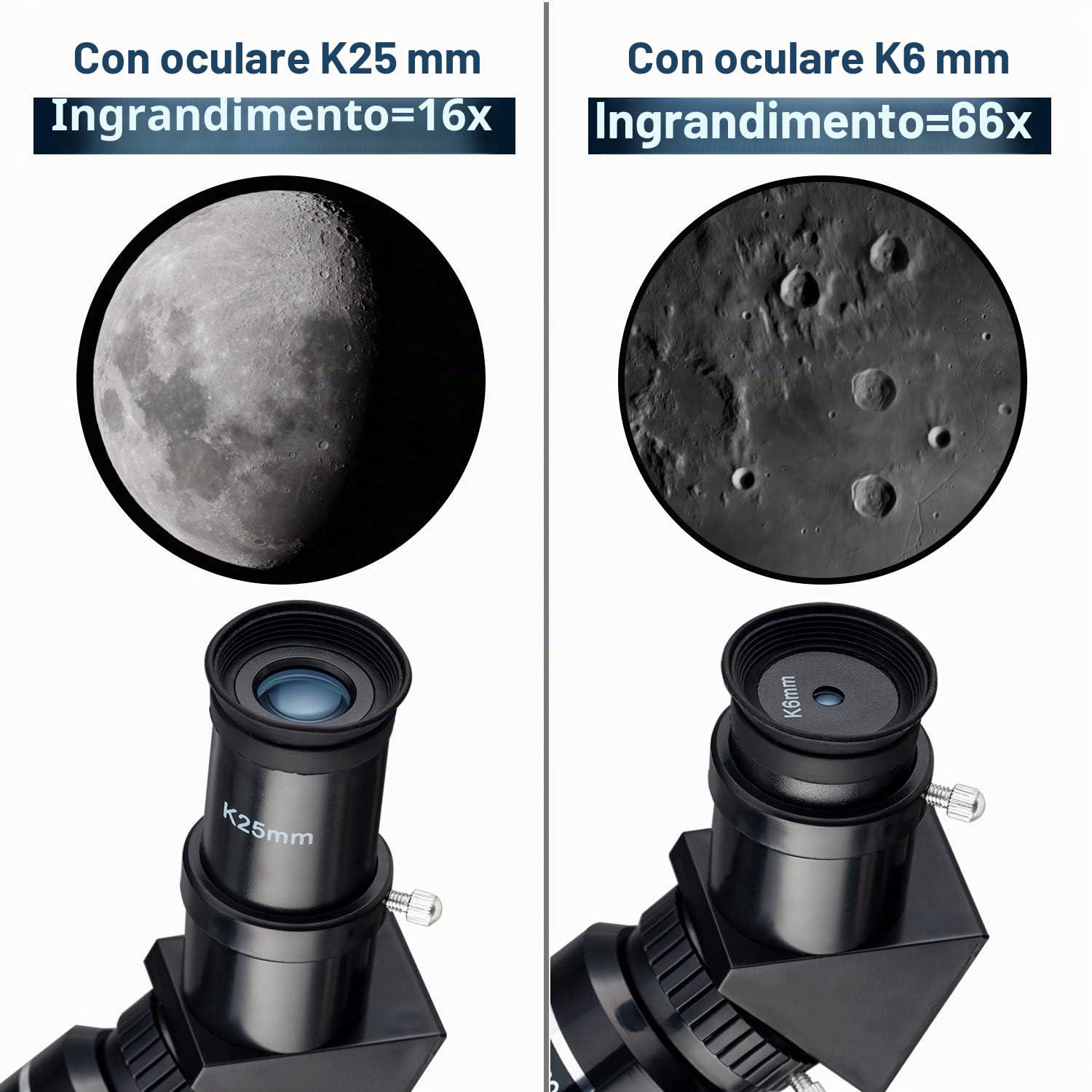 Telescopio Astronomico 70/400 per Bambini e Adulti Principianti, Riflettore con Treppiede Regolabile, Adattatore Smartphone, Oculari K6mm K25mm, Filtri Lunari, Zaino Portatile