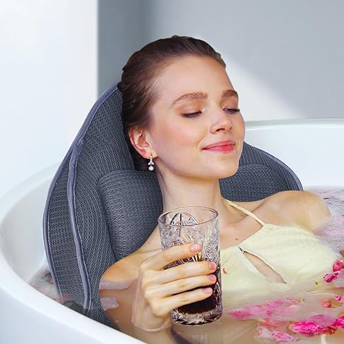 Miniatura 2 de Almohadas de baño gruesas de cuerpo completo y cojín para bañera reposacabezas soporte de cuello hombro comodidad relajación accesorios de spa