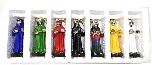 Miniatura 5 de Estatuas Santa Muerte 4" Set de 7 piezas