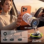 2026 Magnetic Car Phone Holder, 780° Foldable Rotation MagSafe Car Mount, Residue-Free Nano Gel, Reusable Hands-Free Cell Phone Stand, Universal Car
