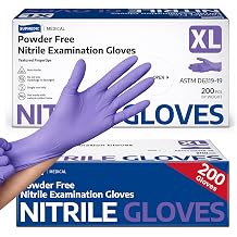 Supmedic Medical Soft Max Nitrile Disposable Gloves Powder-Free Violet 200