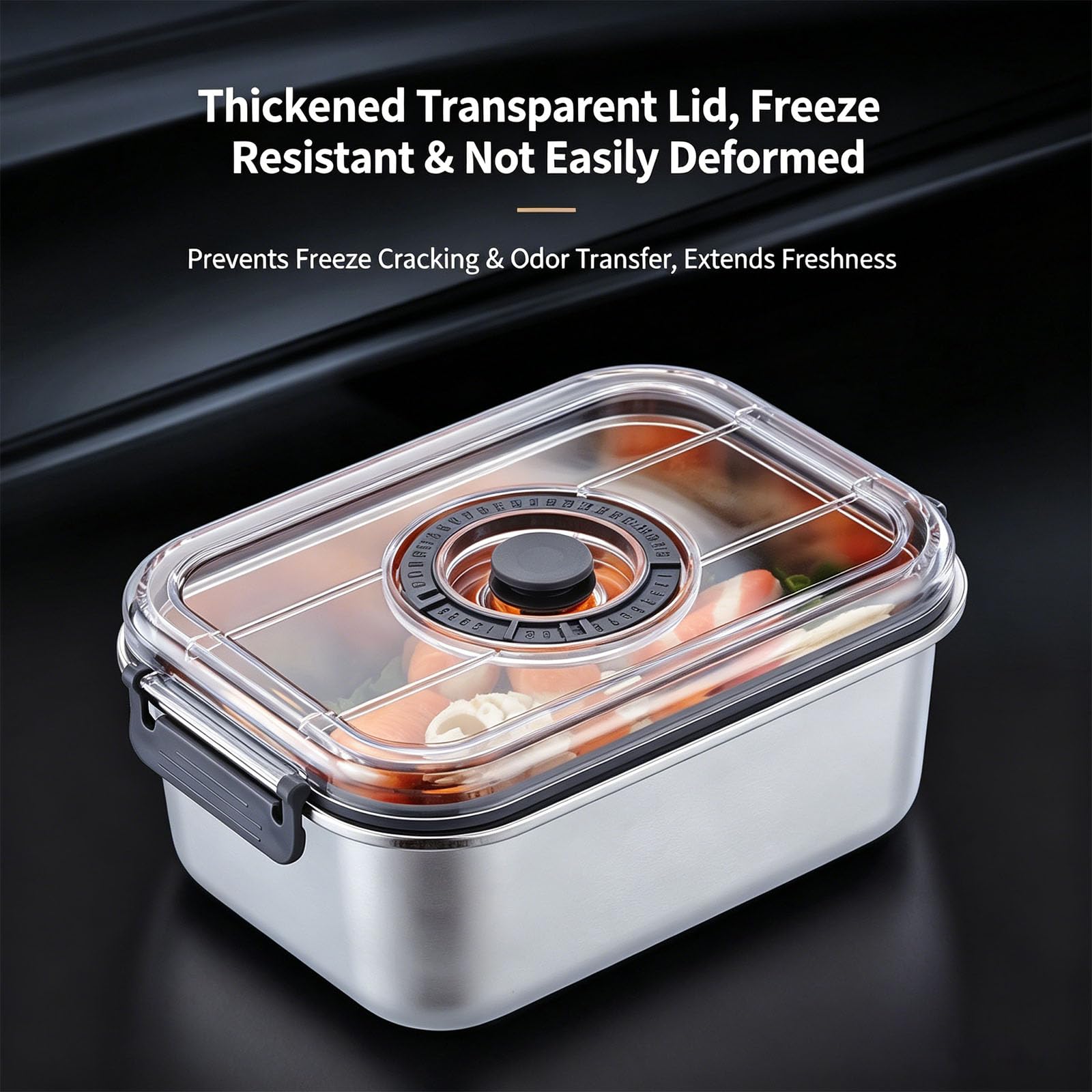 Cajas de almacenamiento vacío inteligentes y eléctrica para ampliar la frescura de los alimentos Seguimiento inteligente de fechas Organizadores de cocina
