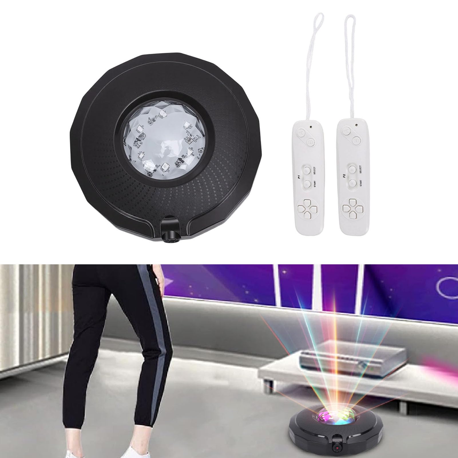 Konsola do Gier AR Motion, System Gier Wideo Typu Plug and Play, 2 Kontrolery, 16 GB, Wykrywanie Ruchu, do Fizycznych w Pomieszczeniach, Interaktywna Zabawa Rodzinna