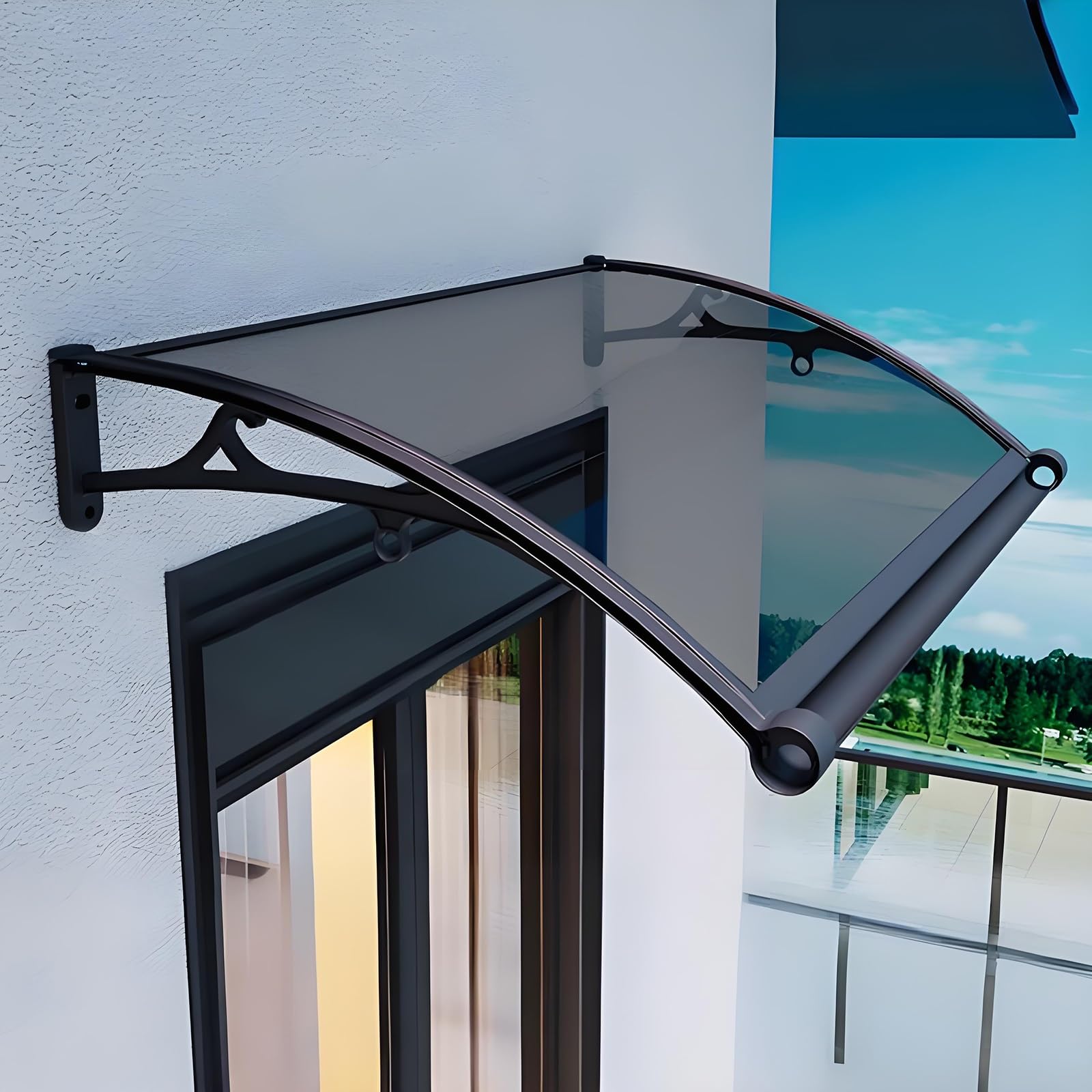 Auvent de fenêtre extérieur 120x80 pour habiller une terrasse moderne