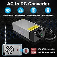 Vista 4 de IMAYCC Convertidor de CA a CC SMPS 110V a 12V, fuente de alimentación de 12V CC, transformador convertidor universal de 120V a 12V, corriente máxima