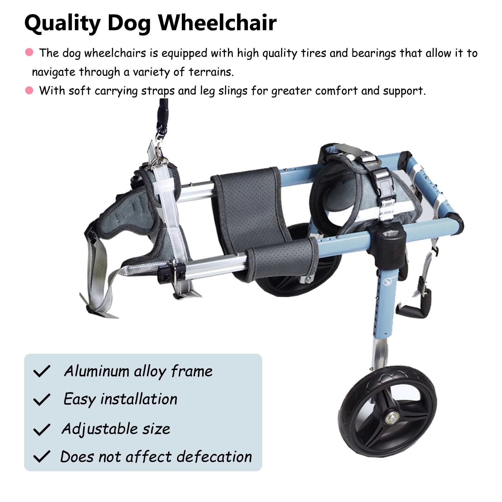 Amazon.com: Dog Wheelchair Doggy for Back Legs Small, Disabled Leg