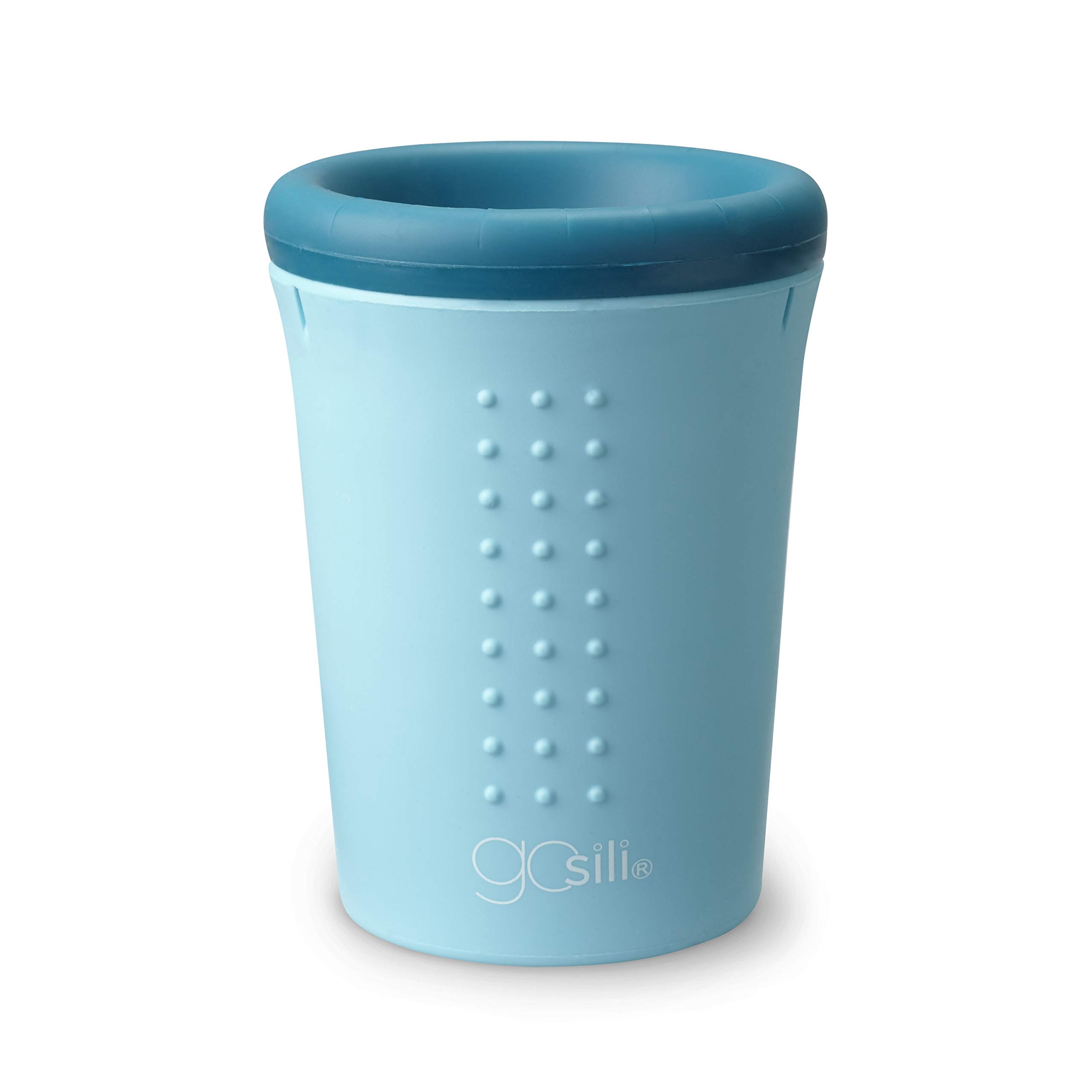 GoSili 12oz Silicone 360° Cups, Teal/Sky Blue
