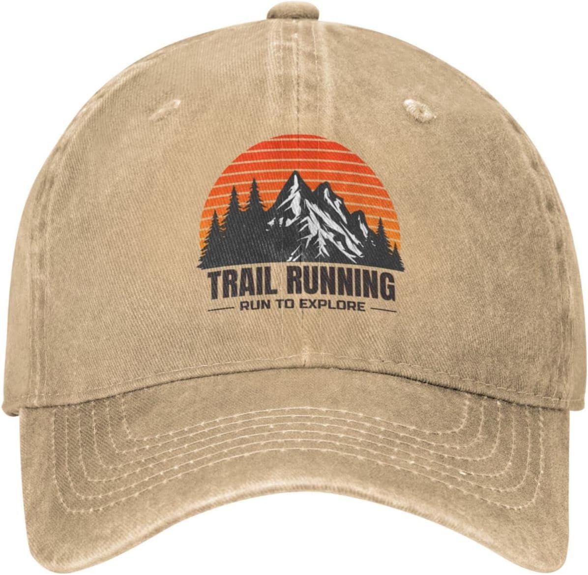 Fjqwklf Unisex Natural Trail Running Run To Explore Ultra Trail Runner Cowboy Hat Men Baseball Cap Women Dad Hat Trucker Hat