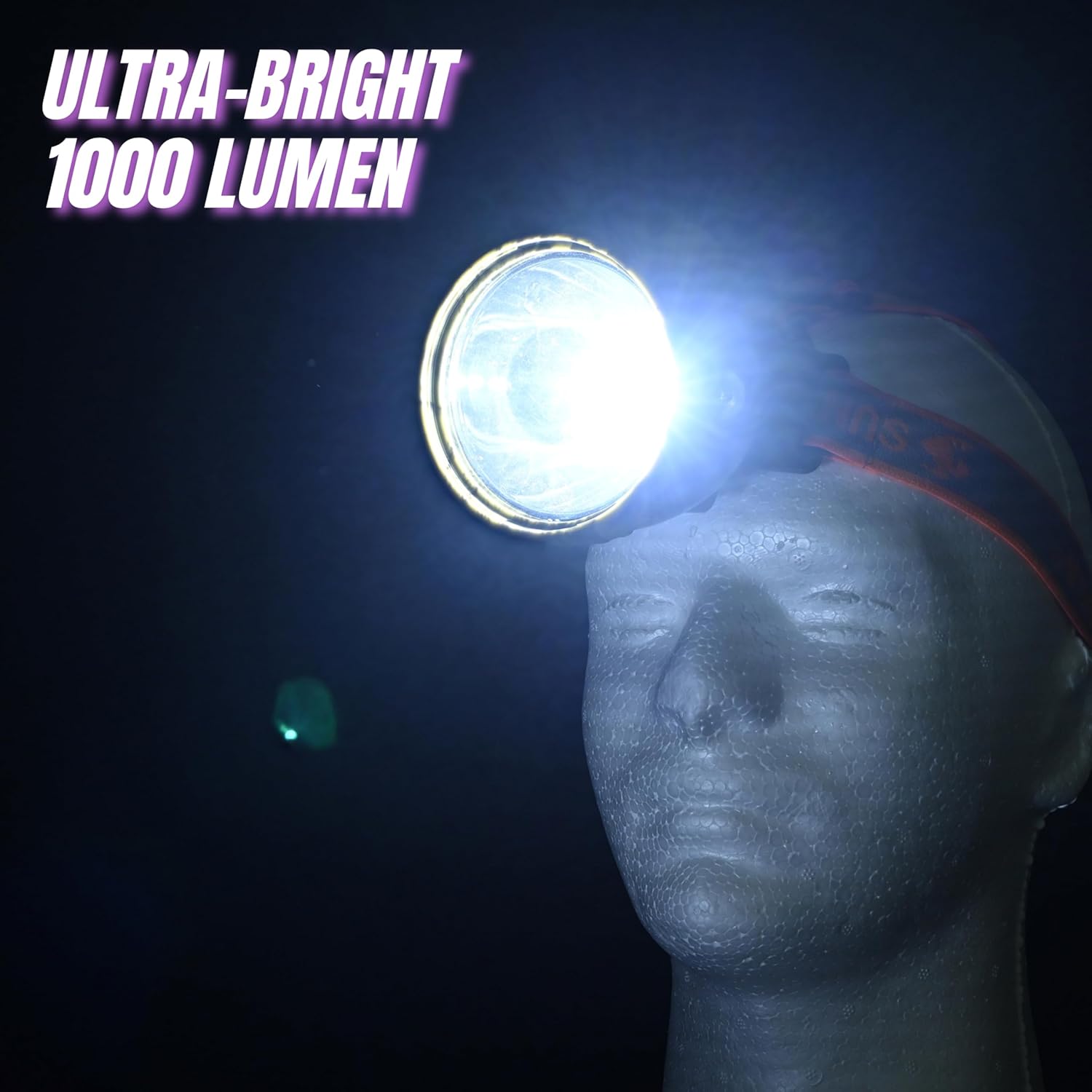 Eyes.sys 110000LUX 10W LED Coon Hunting Lights for Coyotes Hog Hunting Light, Rechargeable Waterproof Camping Searchlight, Ultra Bright Mining Headlamp with 4 Optical Filters for Night Working