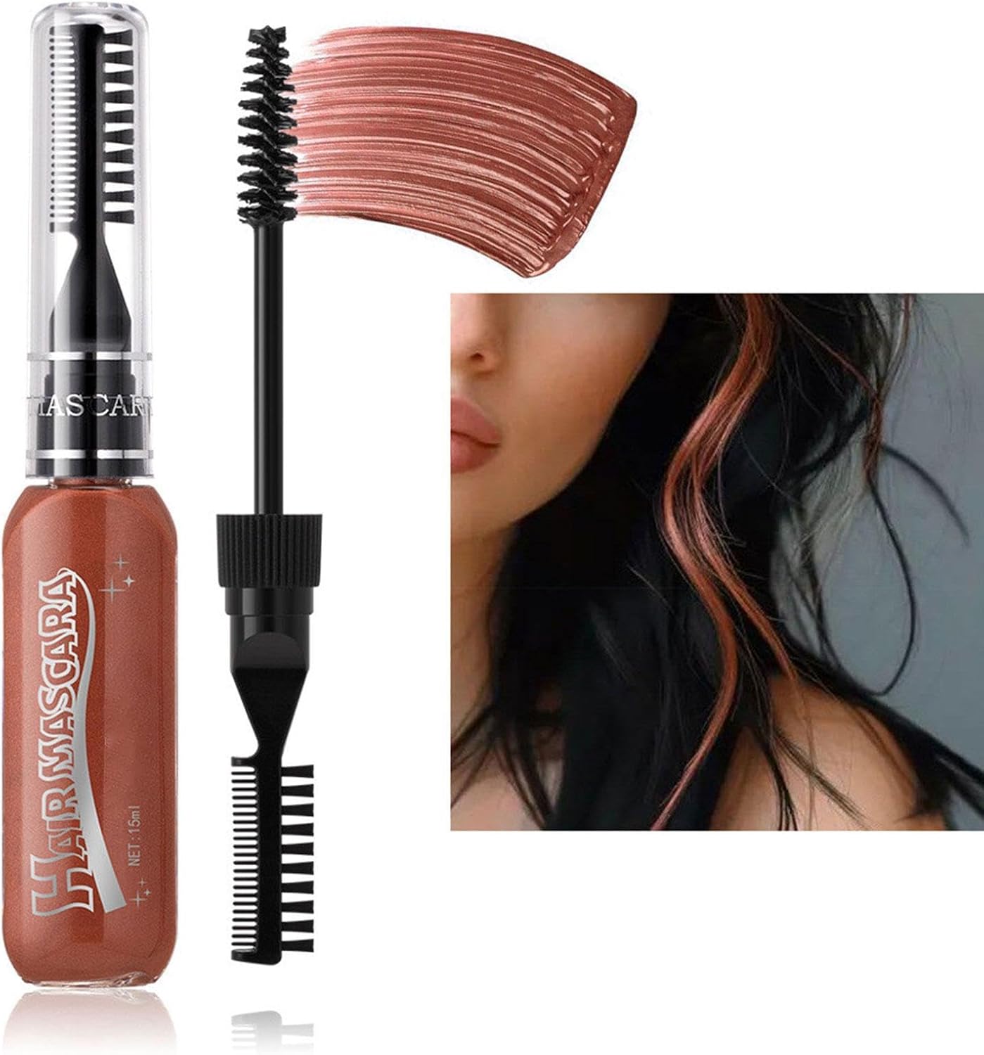 Krijtkam voor het haar, tijdelijke haarkleur, wasbaar haarkrijt, haarkleur, mascara-set voor haarkleur, set met krijt voor het haar, wasbaar